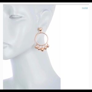 NWT KATE SPADE LARGE HOOP DROP BALL EARRINGS